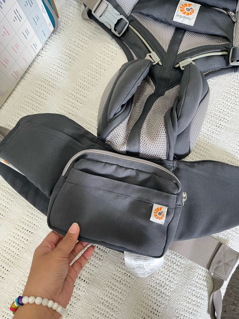 Địu Ergobaby Omni 360 Cool Air Mesh, Carbon grey ( sơ sinh 3.2kg ->20kg, full box) - Ảnh 2