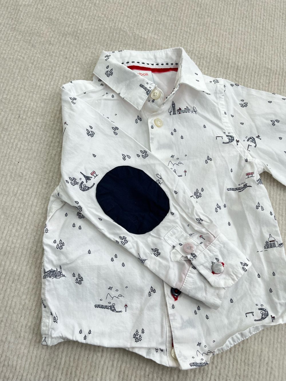 Set áo sơ mi và quần mix brand Boboli, Obaibi, Influx ( size: 9/12m) - Ảnh 5