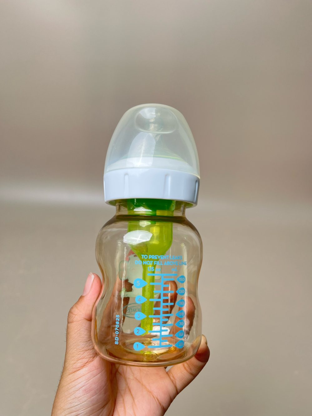 Bình sữa cổ rộng Dr.Brown's nhựa PPSU 150ml hoạ tiết con voi ( size: 0m+, full box) - Ảnh 7
