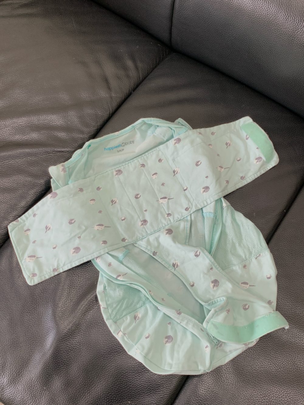 Túi ngủ Happiest baby Snoo 100% hữu cơ hoạ tiết hành tinh màu xanh ngọc (0-2m) - Ảnh 3