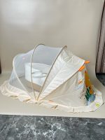 Set 3 món túi nằm cho bé bằng vải cotton dệt tay, tấm lót, mùng khủng long mix brand Animo. - Ảnh 22