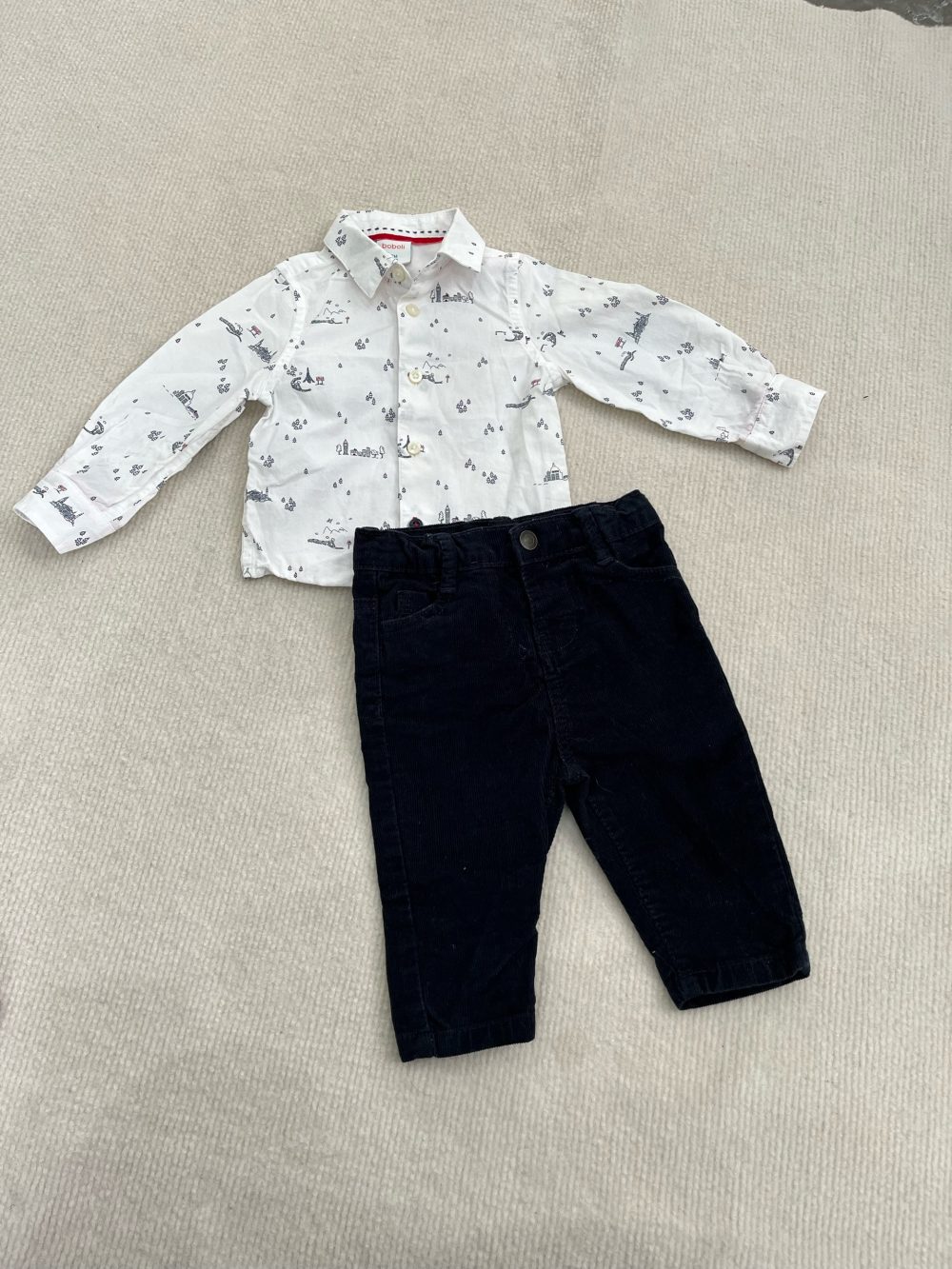 Set áo sơ mi và quần mix brand Boboli, Obaibi, Influx ( size: 9/12m) - Ảnh 7