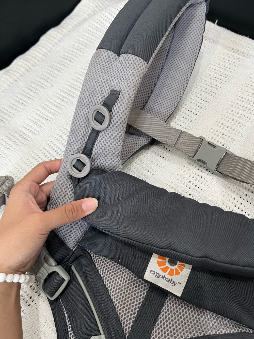Địu Ergobaby Omni 360 Cool Air Mesh, Carbon grey ( sơ sinh 3.2kg ->20kg, full box) - Ảnh 6