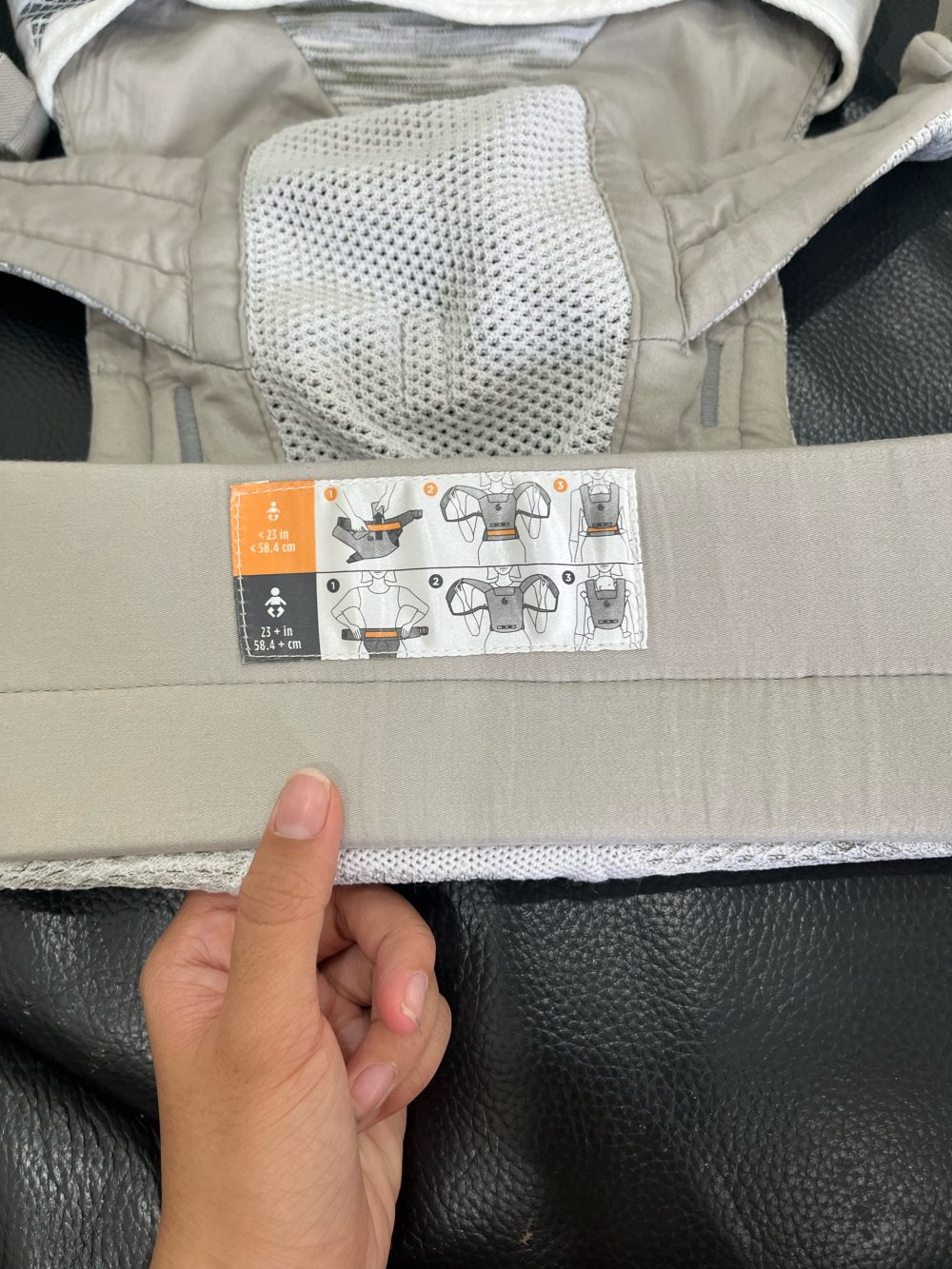Địu cho bé Ergobaby Aerloom – Misty Morning ( size: 0m-> 15kg9, full box) - Ảnh 11