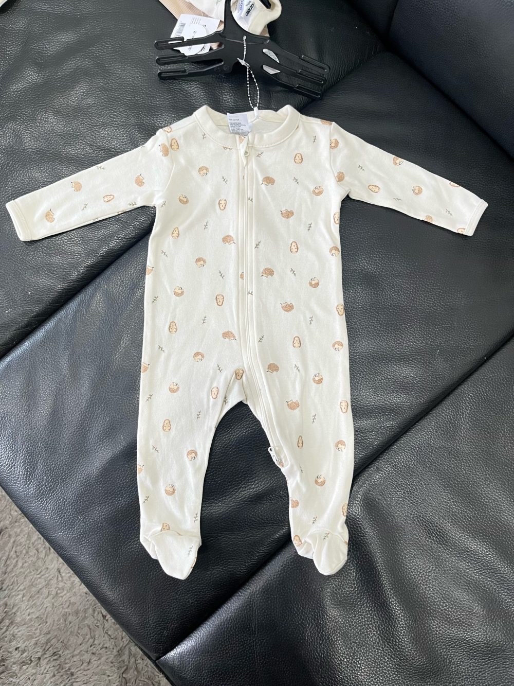 Set 3 bộ bodysuit hoạ tiết gấu, nhím Anko baby ( size:0->3m, new 100%) - Ảnh 12