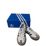 Giày Adidas samba trắng vạch đen đế nâu (size 24cm)