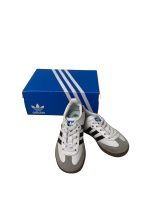 Giày Adidas samba trắng vạch đen đế nâu (size 24cm)