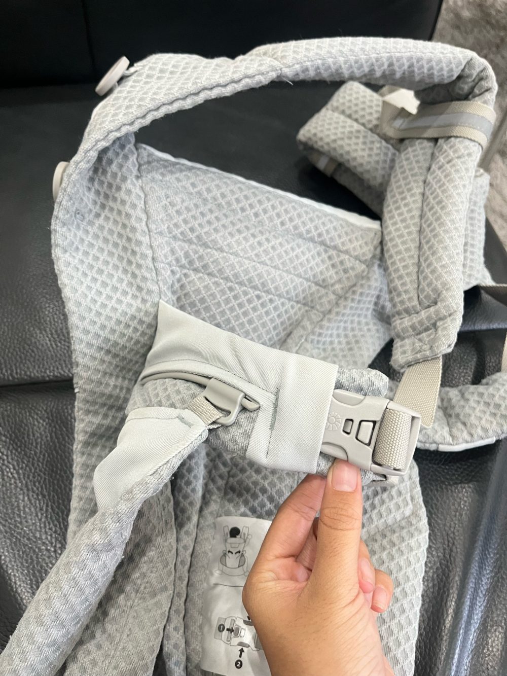 Địu Ergobaby Omni Breeze, Pearl Grey (size: Om ~3.2kg→20kg, no box) - Ảnh 12