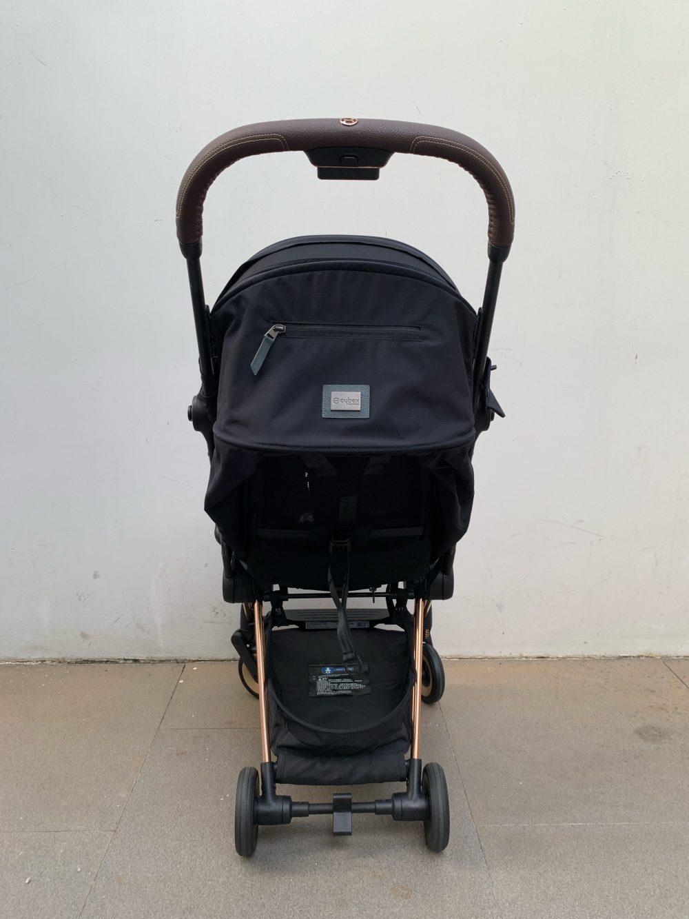 Xe đẩy gấp gọn Cybex Platinum Coya khung rosegold màu Sepia black kèm cup holder, áo mưa, túi vải đựng - Ảnh 21