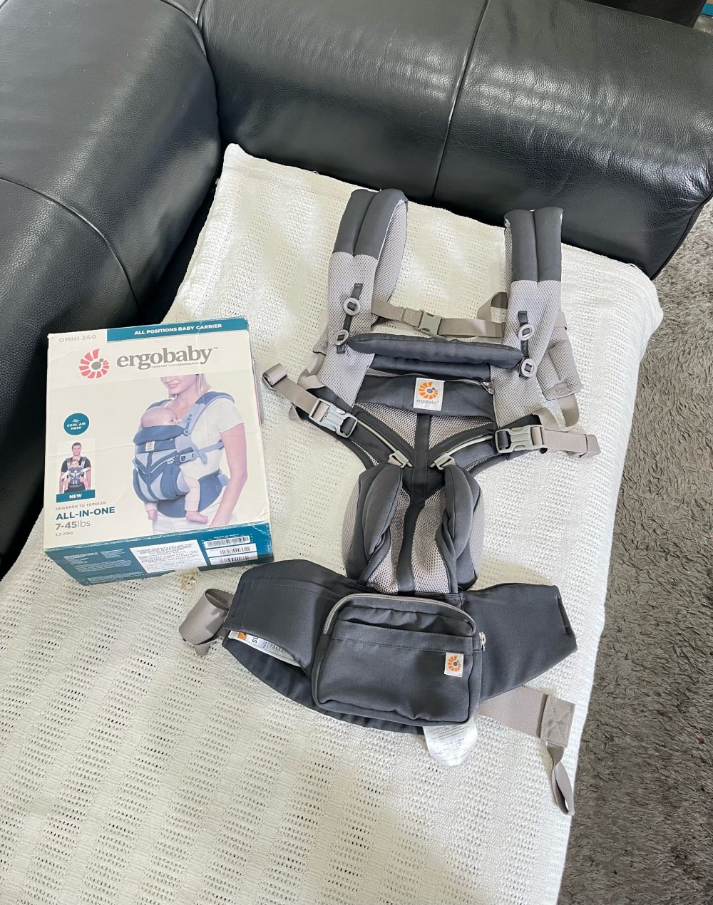 Địu Ergobaby Omni 360 Cool Air Mesh, Carbon grey ( sơ sinh 3.2kg ->20kg, full box) - Ảnh 4