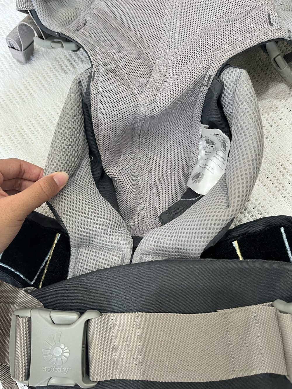 Địu Ergobaby Omni 360 Cool Air Mesh, Carbon grey ( sơ sinh 3.2kg ->20kg, full box) - Ảnh 15