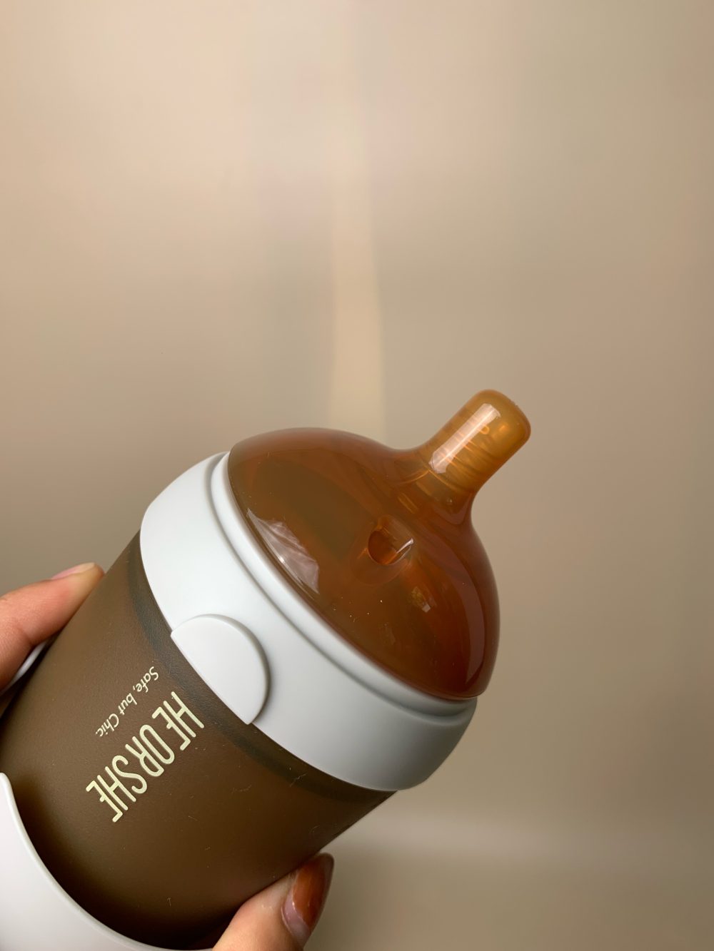 Set bình sữa cổ rộng Heorshe 240ml & nắp chuyển đổi cho bình cổ rộng Heorshe màu grey - Ảnh 11
