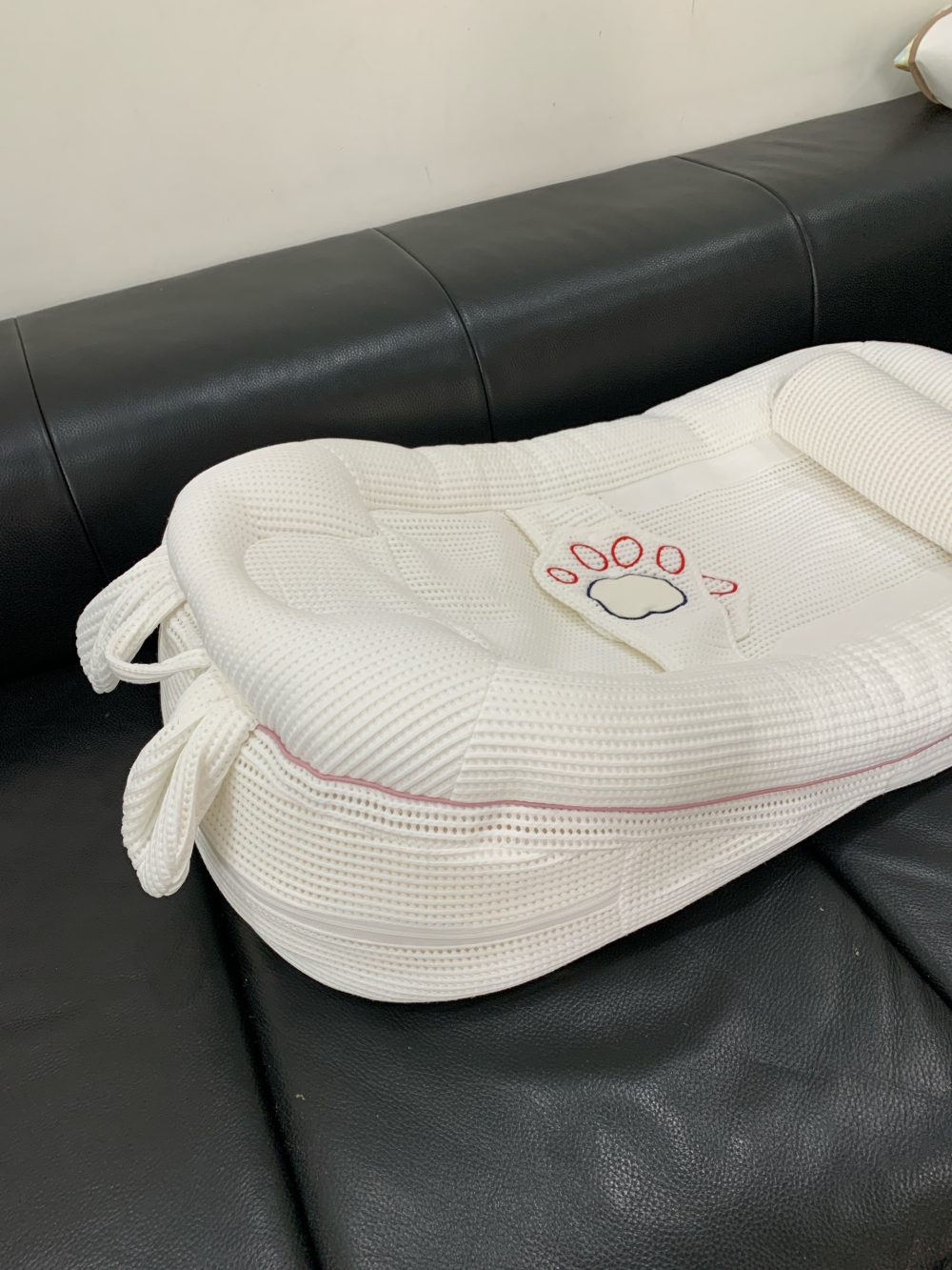 Gối chống trào ngược Lovemami trắng viền hồng (47x85cm) - Ảnh 3