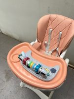 Ghế ăn dặm đa năng Chilux Grow V màu hồng ( size:0->3m, tối đa 50kg) tặng kèm thanh đồ chơi - Ảnh 3