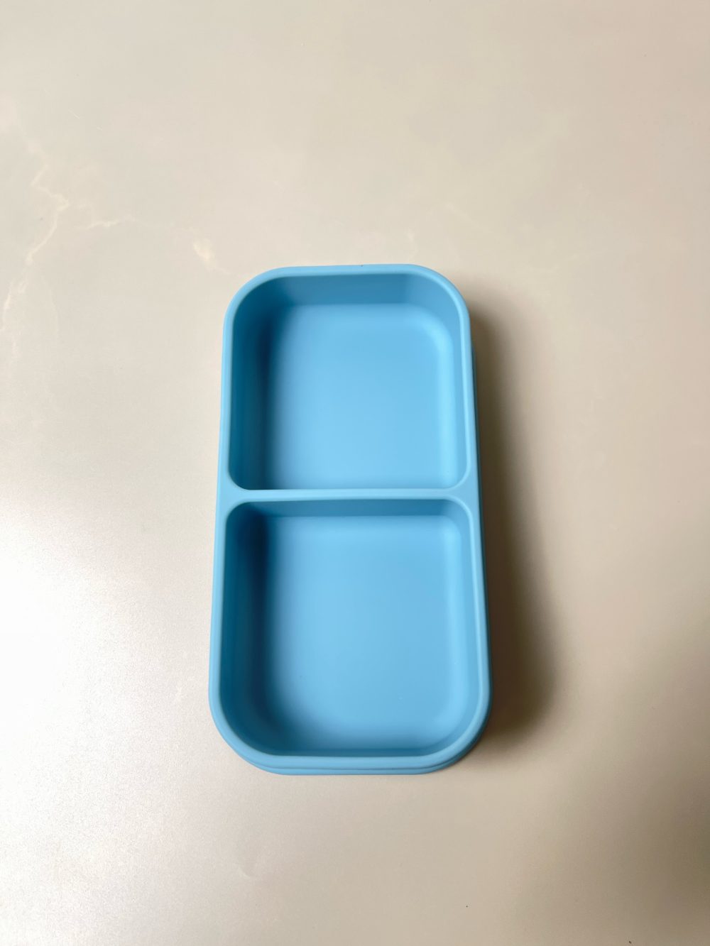 Bộ khay ăn & muỗng ăn dặm silicone Lil'slux màu xanh - Ảnh 3