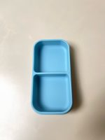 Bộ khay ăn & muỗng ăn dặm silicone Lil'slux màu xanh - Ảnh 3