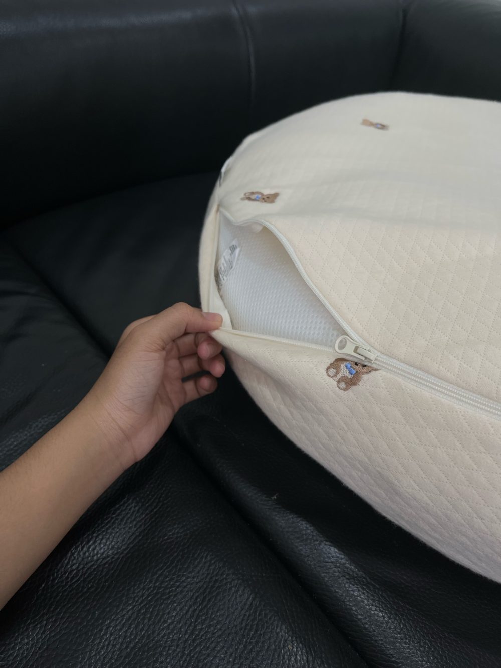 Gối chống trào ngược Rototo Airmesh hoạ tiết gấu ( Size: 0->14m, còn túi đựng) - Ảnh 11