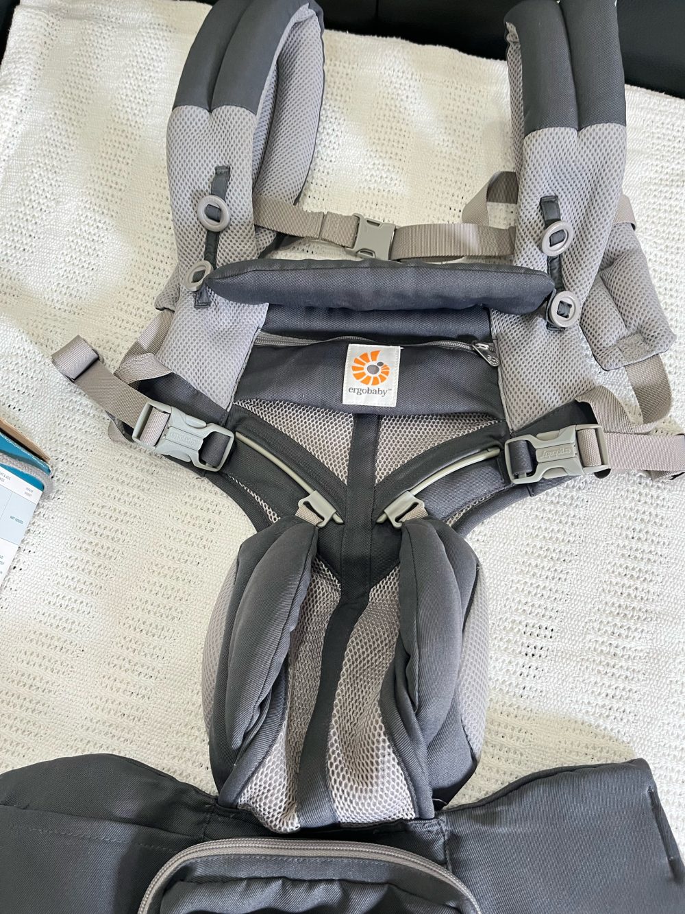 Địu Ergobaby Omni 360 Cool Air Mesh, Carbon grey ( sơ sinh 3.2kg ->20kg, full box) - Ảnh 5