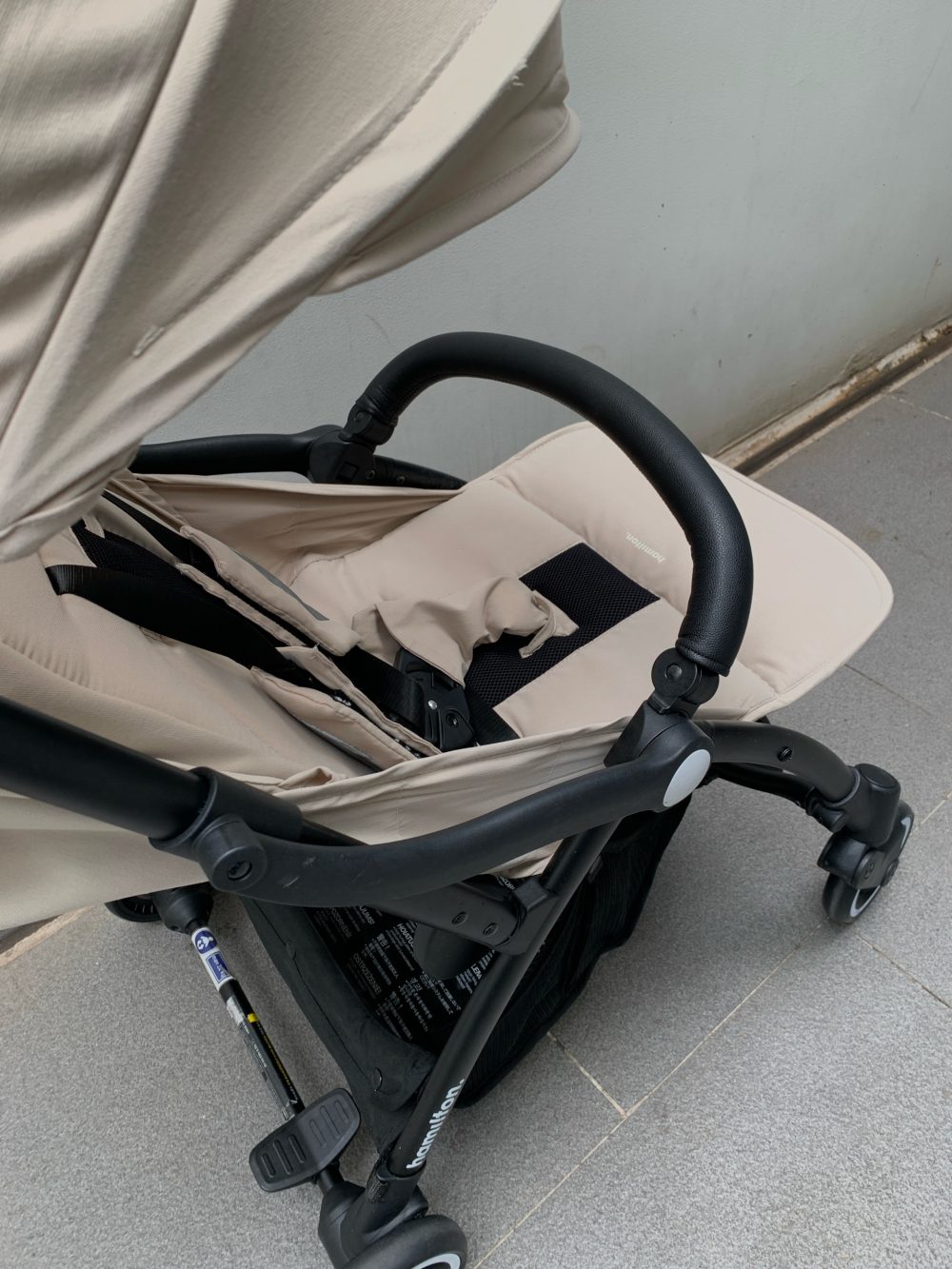 Xe đẩy gấp gọn Hamilton X1 Plus màu be - Ảnh 7