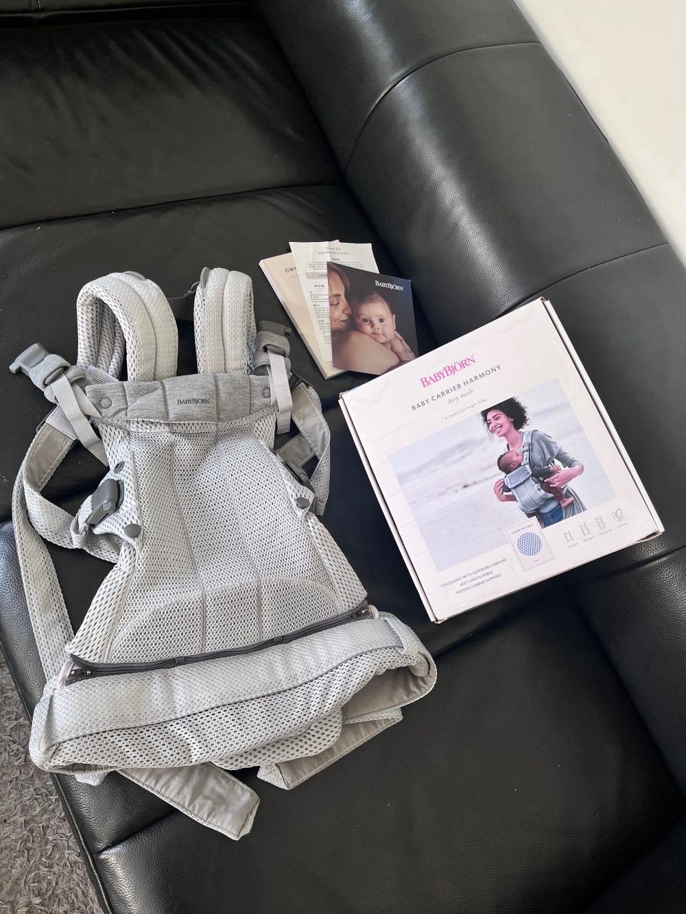 Địu Trẻ Em Baby Bjorn Harmony màu Sliver (0→3 tuổi, tối đa 15kg) còn box - Ảnh 9