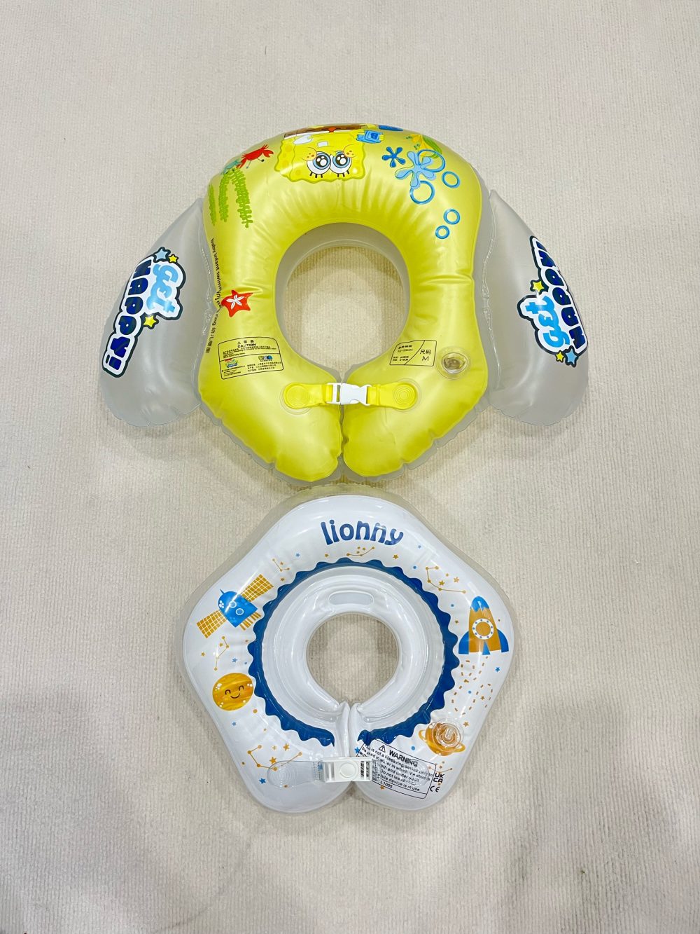 Set 2 phao bơi nâng cổ cho bé tắm mix brand Lionny & no brand ( 0m+) - Ảnh 10