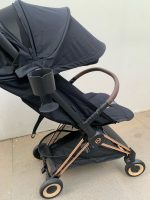 Xe đẩy gấp gọn Cybex Platinum Coya khung rosegold màu Sepia black kèm cup holder, áo mưa, túi vải đựng - Ảnh 7