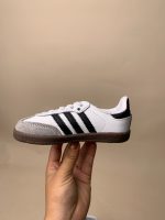 Giày Adidas samba trắng vạch đen đế nâu (size 24cm) - Ảnh 9