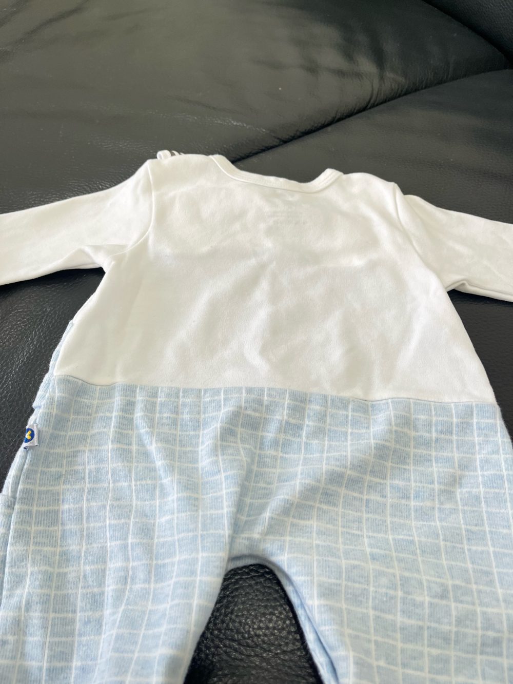 Set 2 bộ bodysuit màu xanh kẻ sọc trắng KidsPlaza ( size: 0->3m, 3->6m) - Ảnh 12