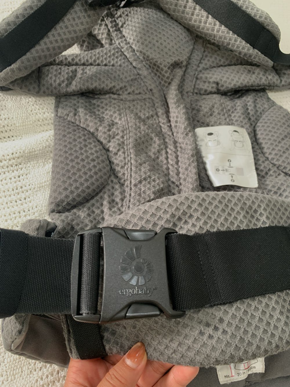 Địu Ergobaby Omni breeze màu graphite grey (còn box) - Ảnh 21