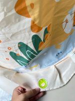 Set 3 món túi nằm cho bé bằng vải cotton dệt tay, tấm lót, mùng khủng long mix brand Animo. - Ảnh 21