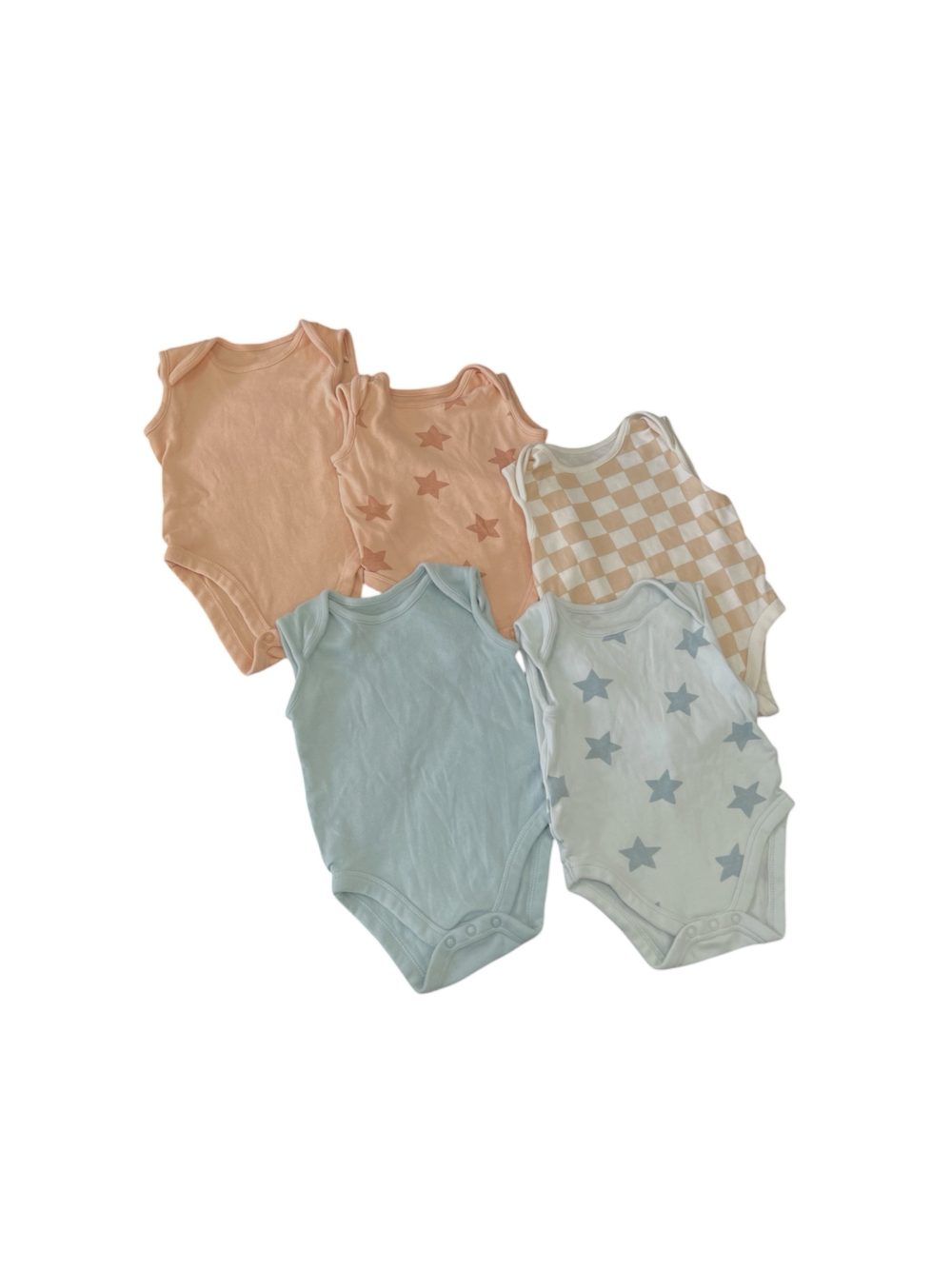 a33619b17bde421eba6e45cb264cf8eb Set 5 bộ bodysuit Mother care màu xanh, hồng (size: 6-9m) - Ảnh 1