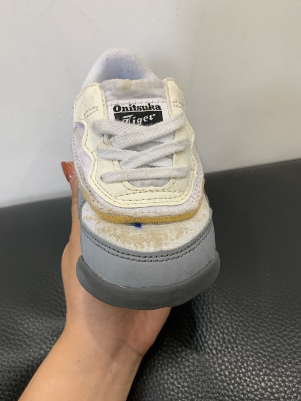 Giày Onitsuka Tiger kids màu trắng thạch cao (13.5cm) - Ảnh 11