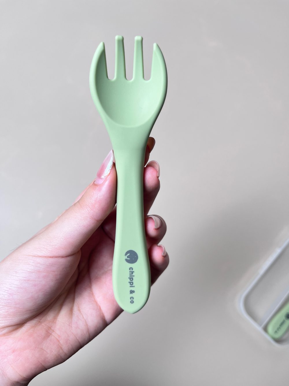 Set ăn dặm Silicone Chippiandco hoạ tiết mèo màu xanh - Ảnh 11