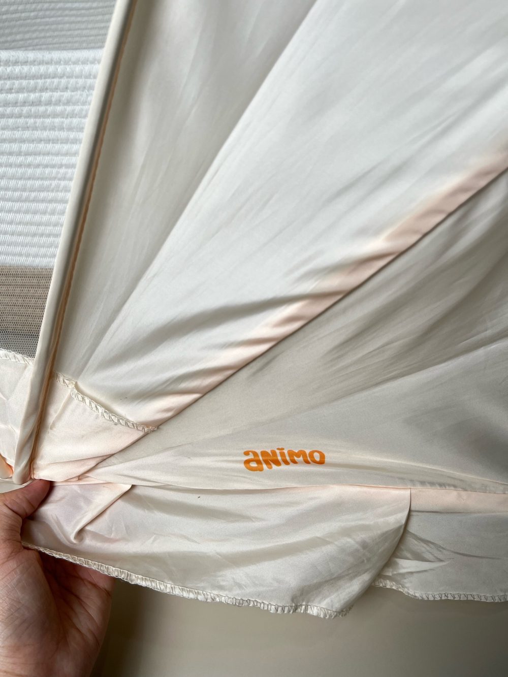 Set 3 món túi nằm cho bé bằng vải cotton dệt tay, tấm lót, mùng khủng long mix brand Animo. - Ảnh 19