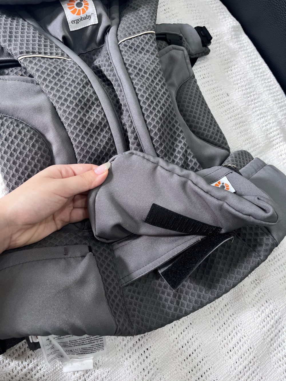 Địu Ergobaby Omni Breeze màu xám (0→4y, tối đa 20kg) tặng kèm yếm địu Ergobaby - Ảnh 8