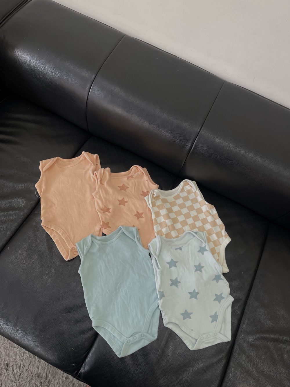 Set 5 bộ bodysuit Mother care màu xanh, hồng (size: 6-9m) - Ảnh 2