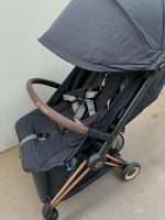 Xe đẩy gấp gọn Cybex Platinum Coya khung rosegold màu Sepia black kèm cup holder, áo mưa, túi vải đựng - Ảnh 17