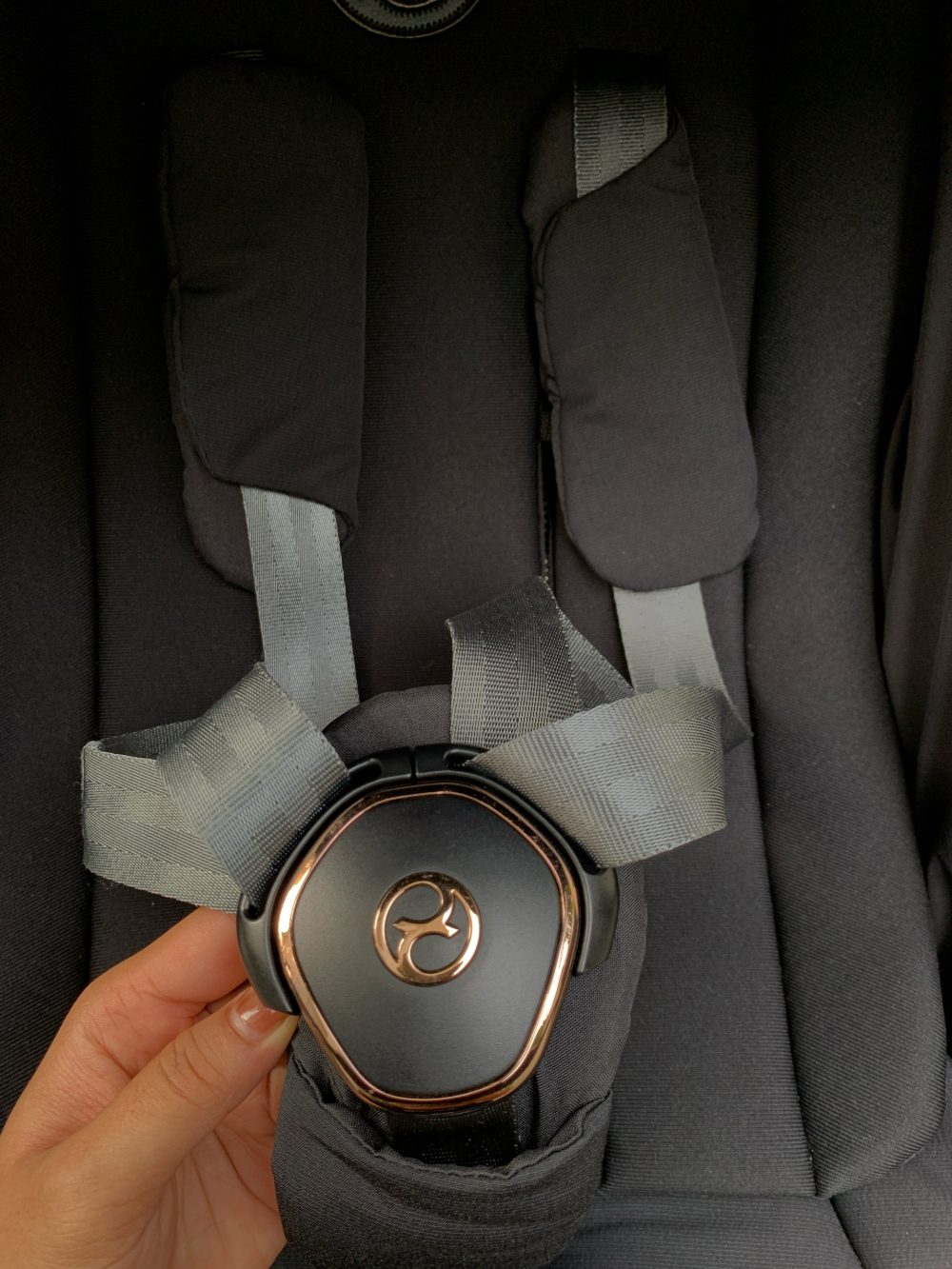 Xe đẩy gấp gọn Cybex Platinum Coya khung rosegold màu Sepia black kèm cup holder, áo mưa, túi vải đựng - Ảnh 25