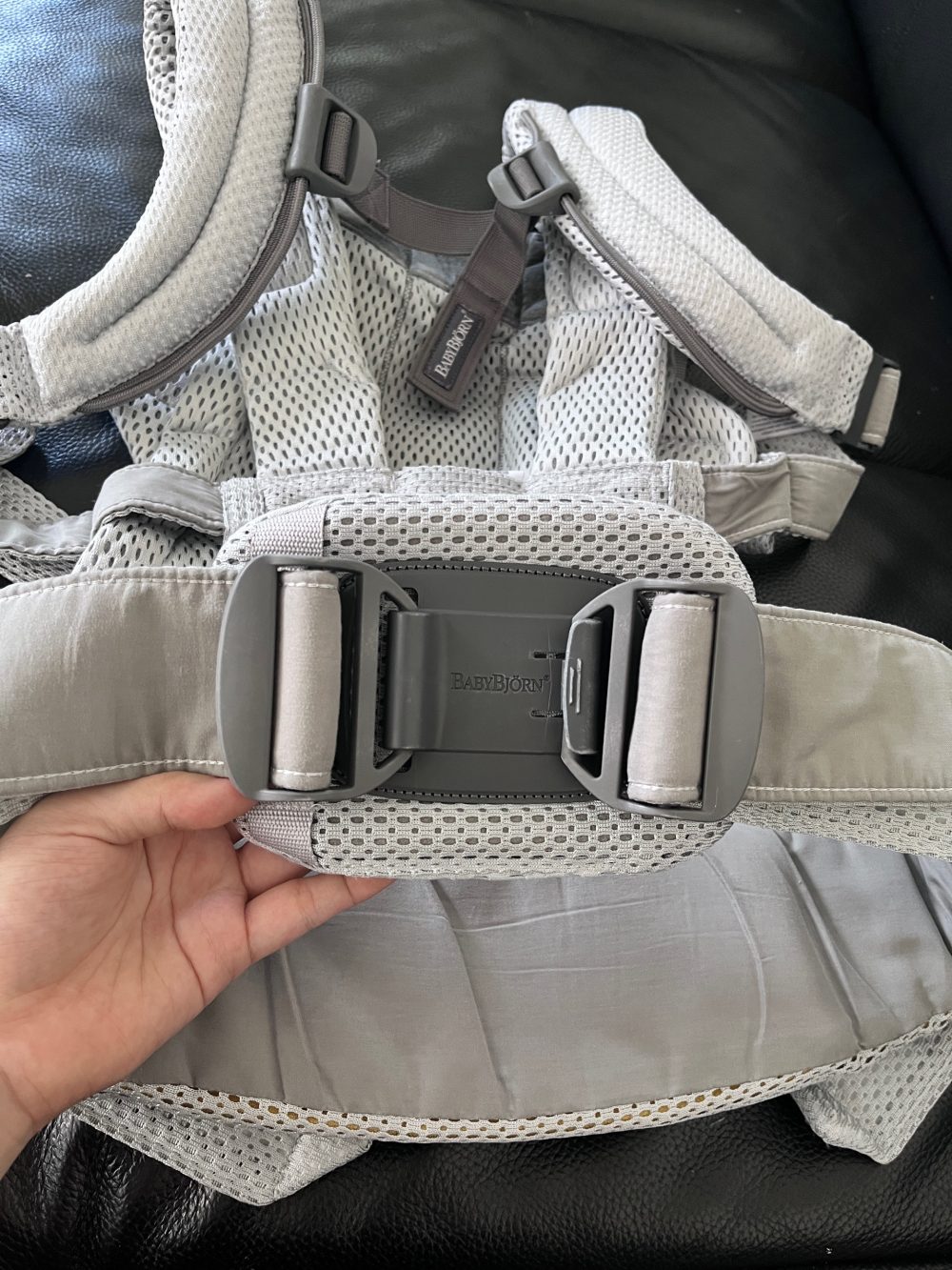 Địu Trẻ Em Baby Bjorn Harmony màu Sliver (0→3 tuổi, tối đa 15kg) còn box - Ảnh 2