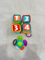 Set 3 món đồ chơi hình khối khám phá bằng vải và đồ chơi gặm nướu hình chú rùa infantino, kính vạn hoa lắp lánh moulin roty - Ảnh 5
