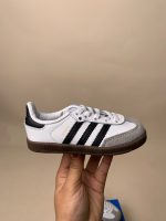 Giày Adidas samba trắng vạch đen đế nâu (size 24cm) - Ảnh 4