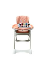 Ghế ăn dặm đa năng Chilux Grow V màu hồng ( size:0->3m, tối đa 50kg) tặng kèm thanh đồ chơi