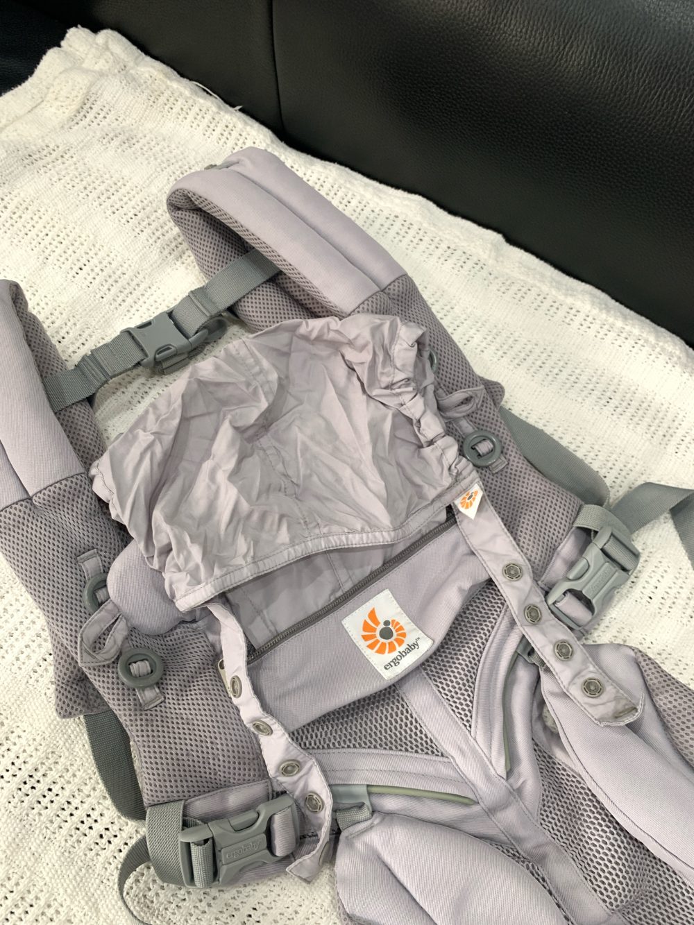 Địu Ergobaby Omni 360 cool airmesh màu pearl grey - Ảnh 4