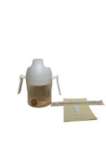Bình tập uống nước Heorshe màu trắng kèm cọ nhỏ rửa ống hút