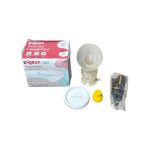 Set Cốc hứng sữa Medela và hộp miếng lót thấm sữa Pigeon 30 miếng.