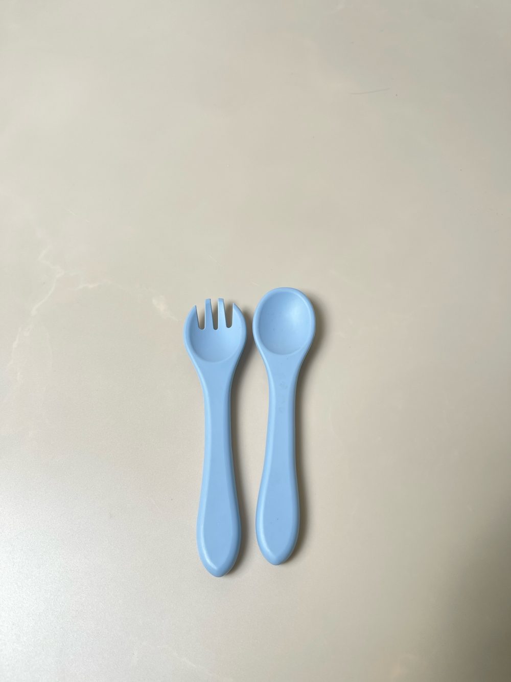 Bộ khay ăn & muỗng ăn dặm silicone Lil'slux màu xanh - Ảnh 7
