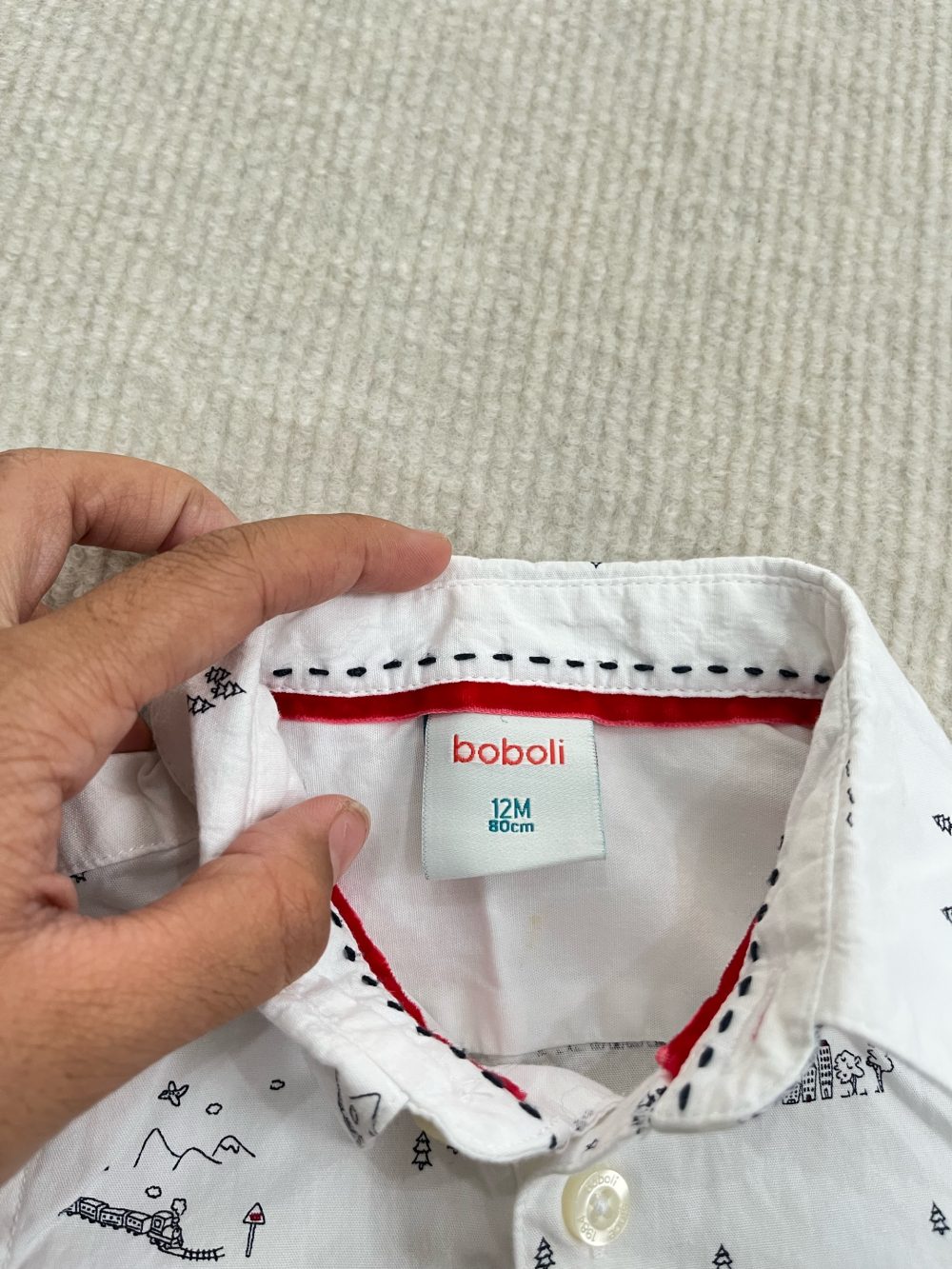 Set áo sơ mi và quần mix brand Boboli, Obaibi, Influx ( size: 9/12m) - Ảnh 4