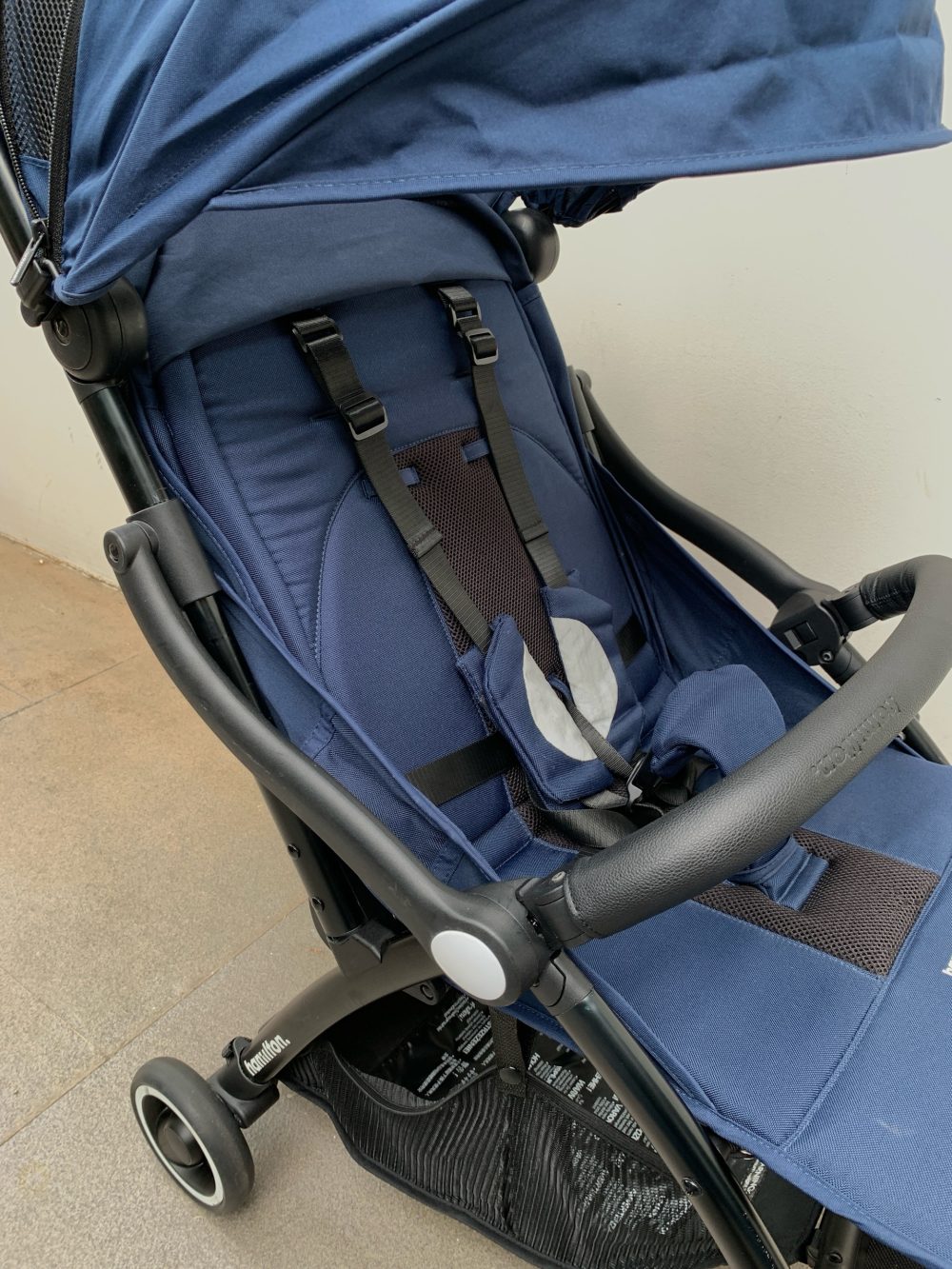 Xe đẩy Hamilton X1 plus màu xanh navy (kèm túi đựng hãng & cup holder) - Ảnh 4