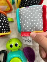 Set 3 món đồ chơi hình khối khám phá bằng vải và đồ chơi gặm nướu hình chú rùa infantino, kính vạn hoa lắp lánh moulin roty - Ảnh 9