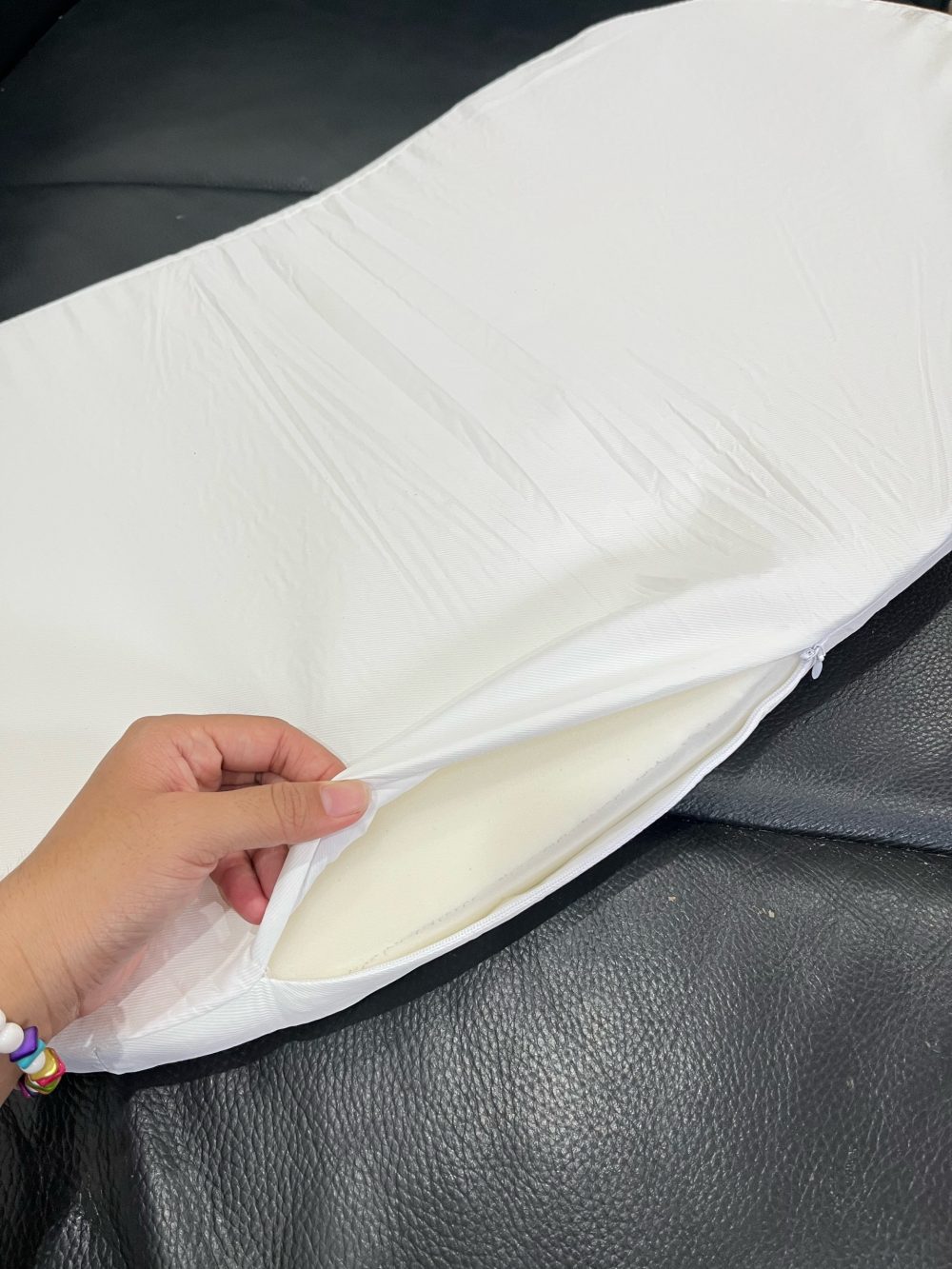 Set 3 món túi nằm cho bé bằng vải cotton dệt tay, tấm lót, mùng khủng long mix brand Animo. - Ảnh 3